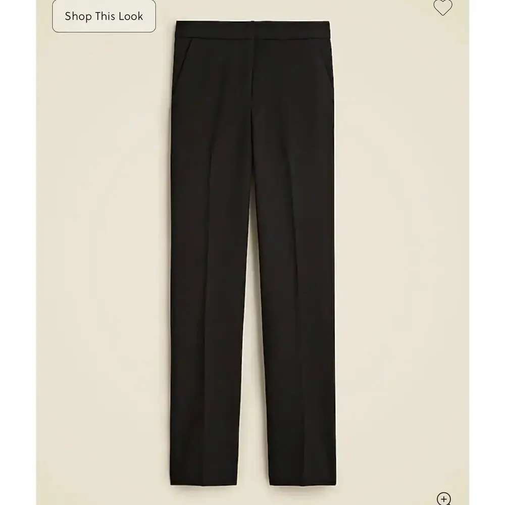 J. Crew Kate straight-leg pant in four-season stretch Black NWT size 12T